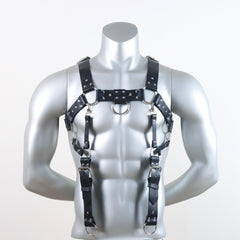Black Leather Body Restraint Straps