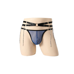 Perspective Hollowed-Out Chain Low Waist Panties