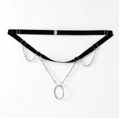 Chain Ring Hollow Free Elastic Thong