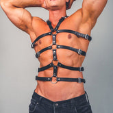 Red Multi-Layer Leather Arm Shoulder Strap