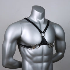 Black Leather Shoulder Strap Chain