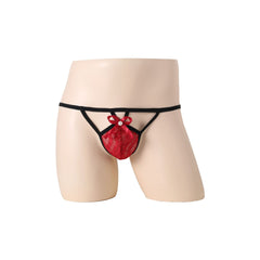 Cute Red Hollow Low Rise Thong