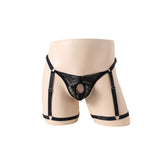 Adjustable Hole Lace Perspective Thong