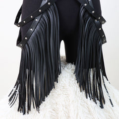 Fringed Leather Performance Belt