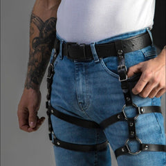 Leather Bondage Suspender Belt