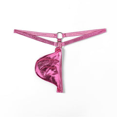 Ring Design Glossy Low Rise Thong