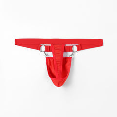 Double Ring Buckle Splicing Flirting Thong