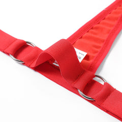 Double Ring Buckle Splicing Flirting Thong