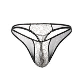 Transparent Triangular Lace Passion Thong