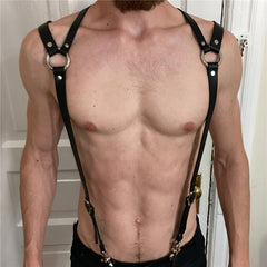 Leather suspender clips versatile decorative bound