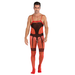 Sleeveless Open Front Full Body Mesh Pajamas Bodystockings
