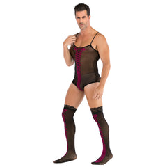 Jacquard Full Body Erotic Mesh Stockings Set