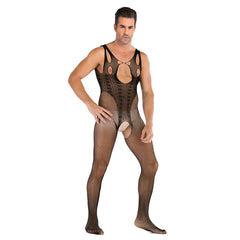 Nightclub Stage See-Through Mesh Pajamas