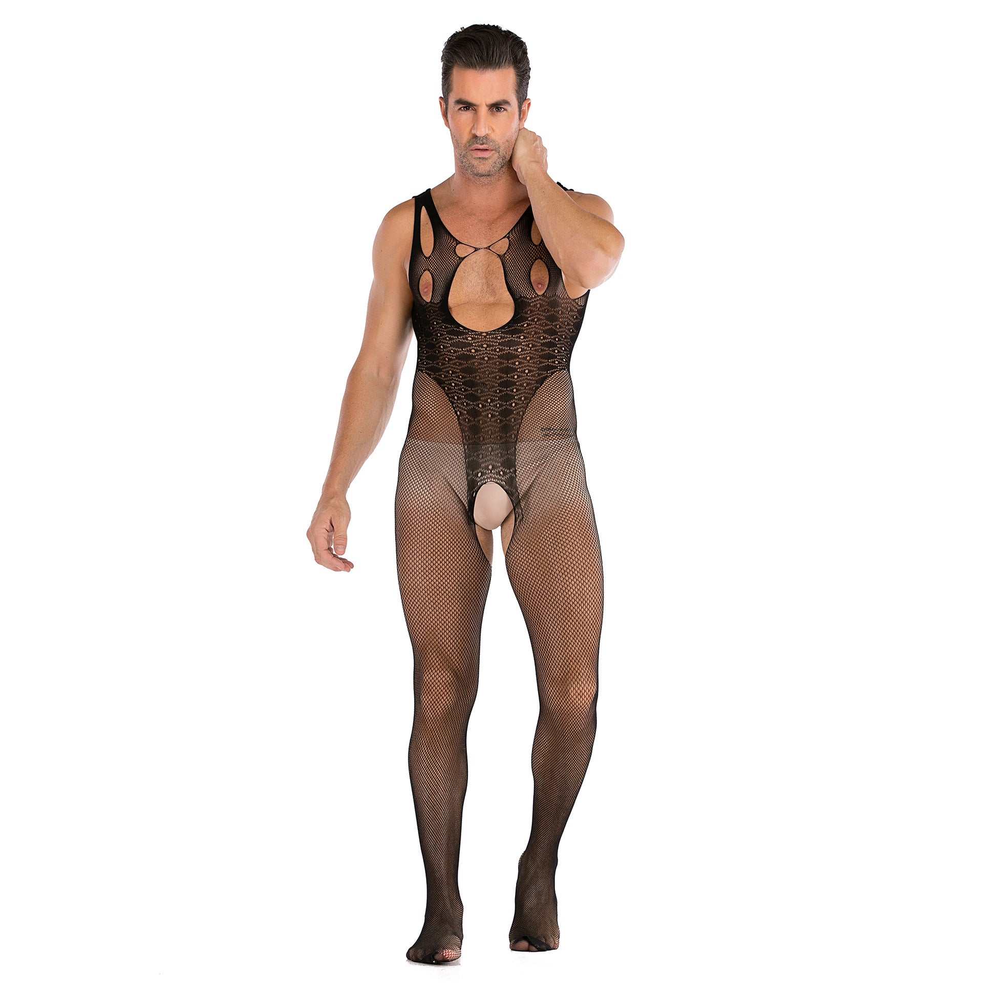 Nightclub Stage See-Through Mesh Pajamas