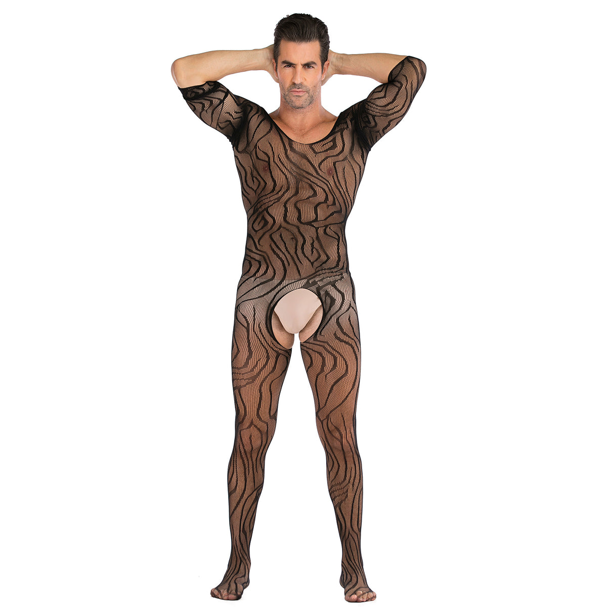Half-Sleeve Sheer Mesh Pajama Set