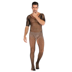 Half-Sleeve Keyhole Sheer Pajama Set