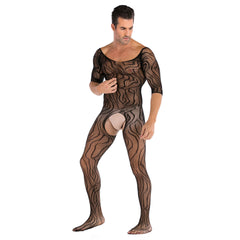 Half-Sleeve Sheer Mesh Pajama Set
