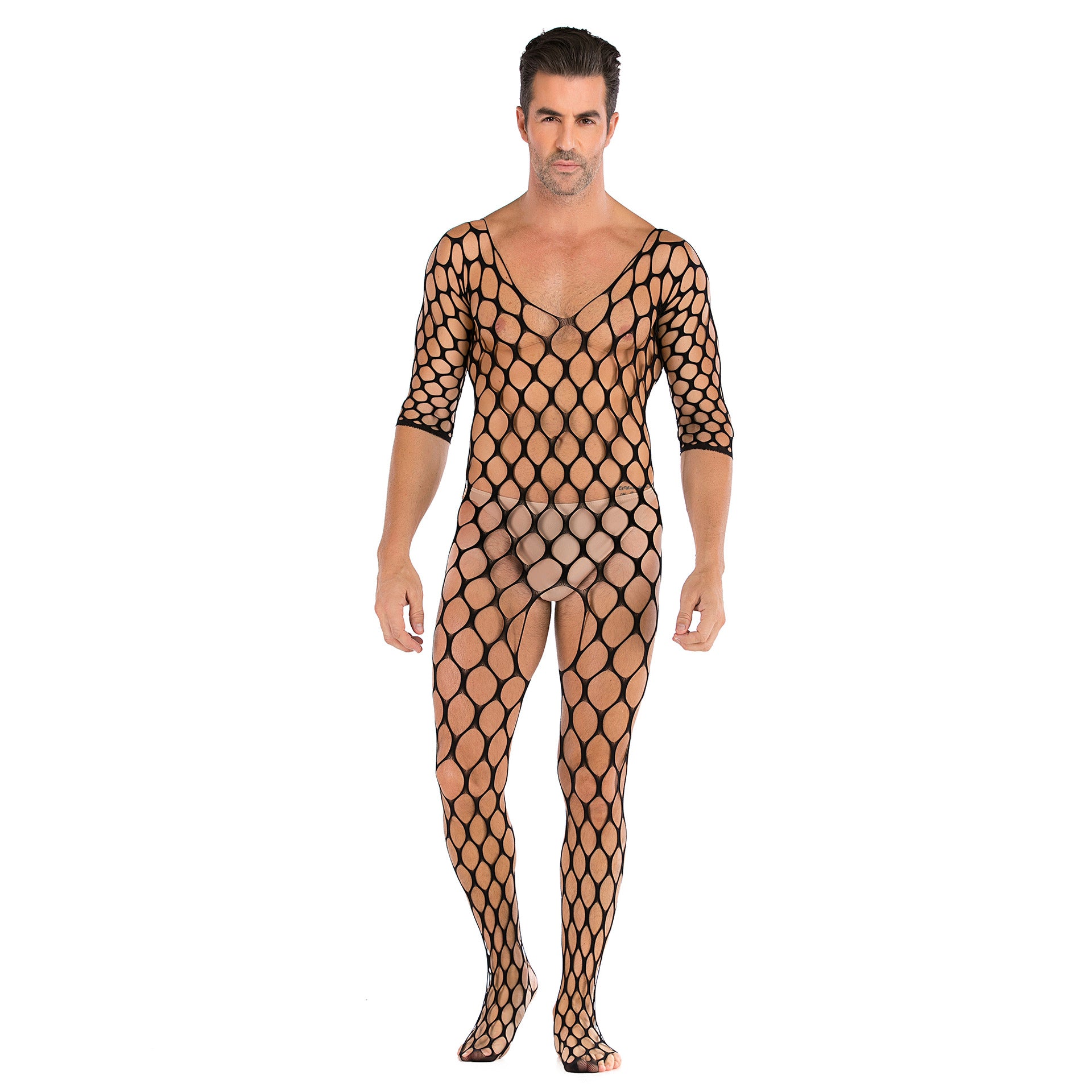 Role-Play Black Sheer Mesh Jumpsuit