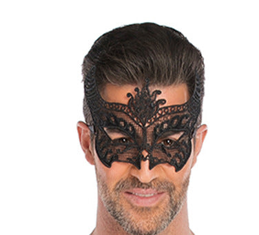 Striped Lace Mask & Nightdress Set