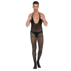 Solid Deep V-Neck Jumpsuit Bodystocking