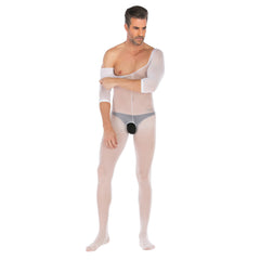 All-Over Print Open-Front Bodystocking