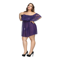 Lace Off-Shoulder Nightgown for Romantic Evenings and Comfort