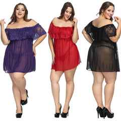 Lace Off-Shoulder Nightgown for Romantic Evenings and Comfort