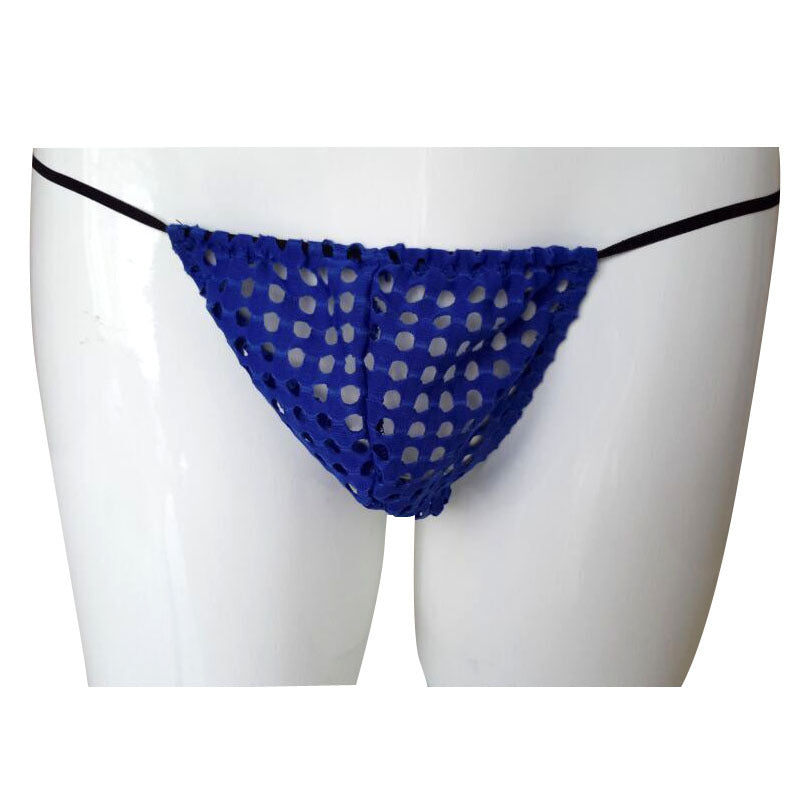 Breathable fun white hollows thong
