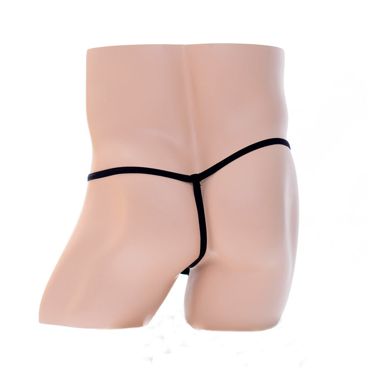 Fluffy Elephant Black Elastic Thong