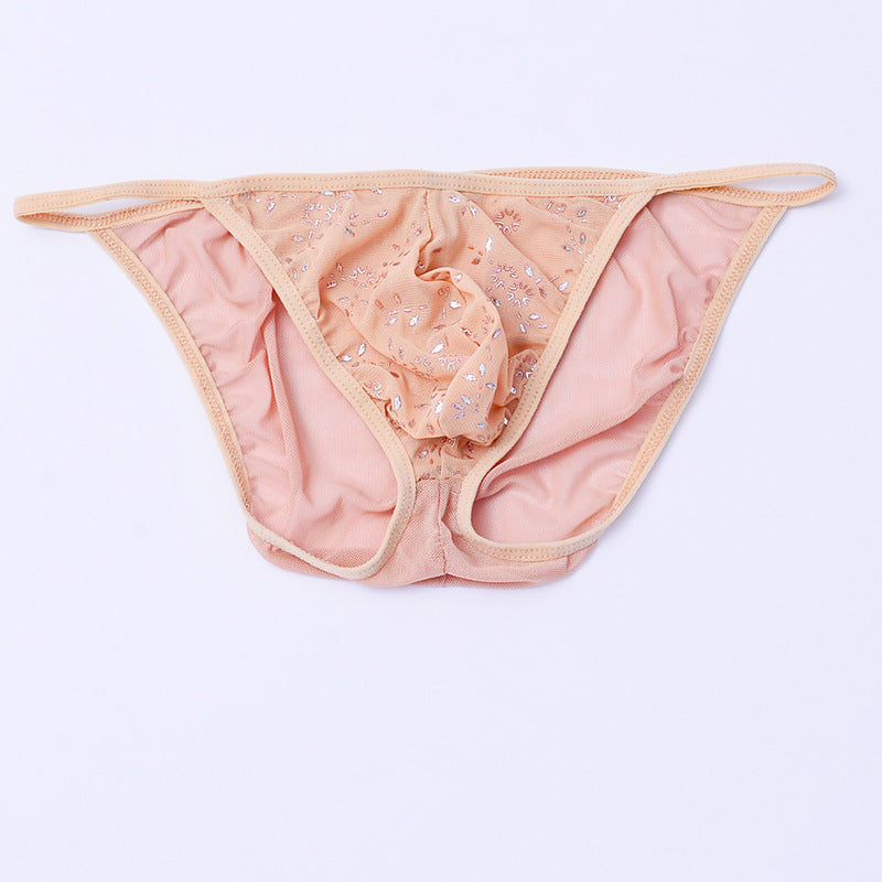 Satin perspective flat-angle elastic underwear