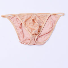 Satin perspective flat-angle elastic underwear