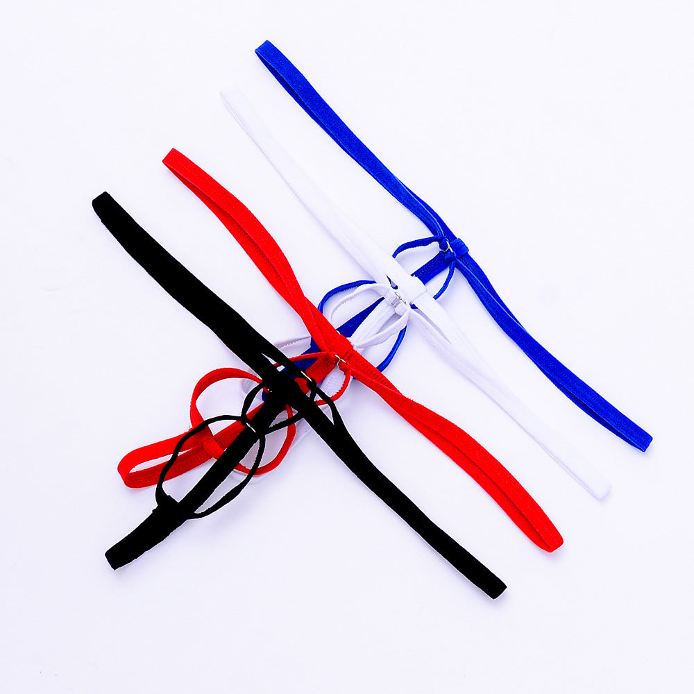 Simple Red 2 Rings Elastic Thong