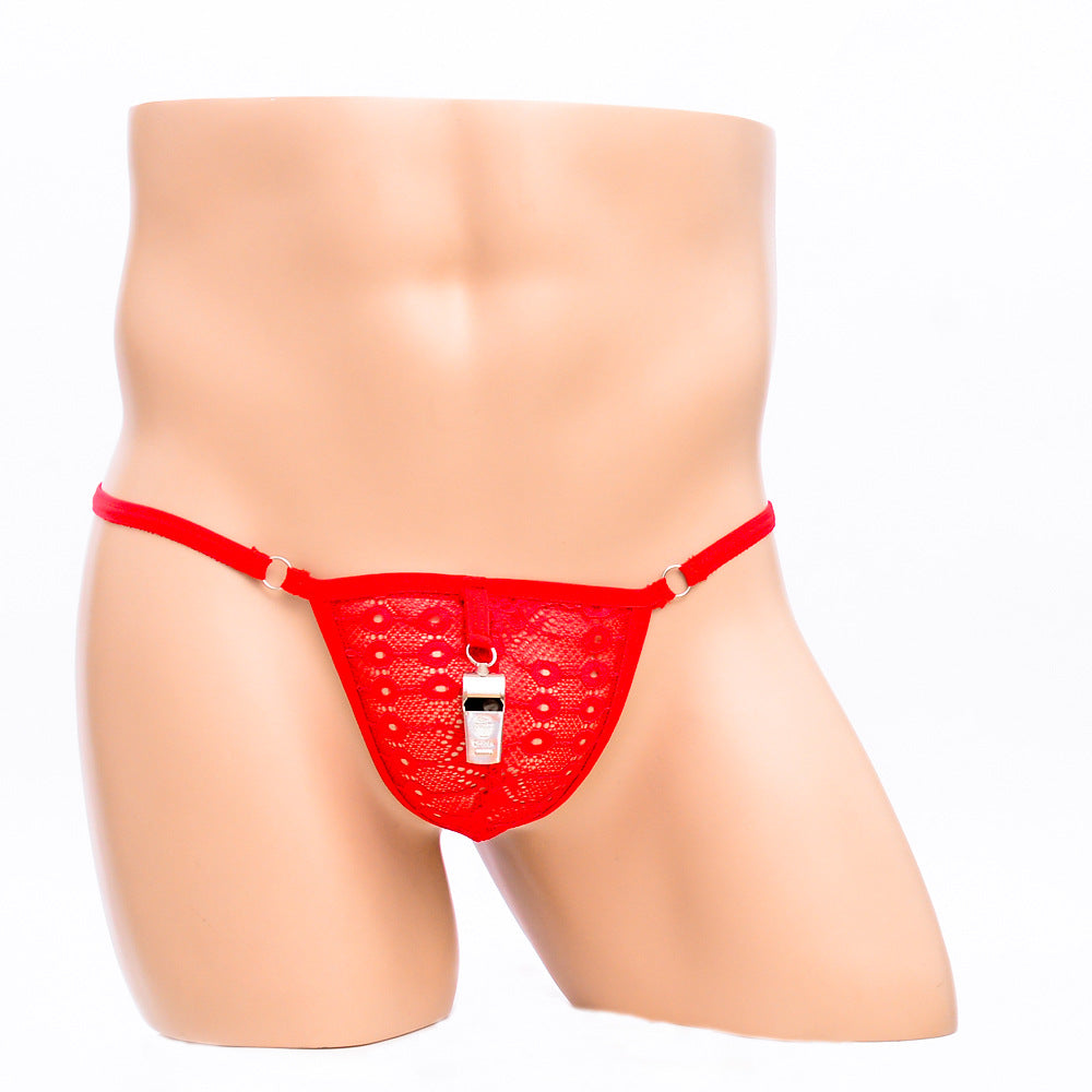 Lace Python Pattern Comfortable Low Rise Thong