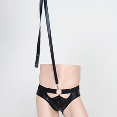 Wild Black Solid Color Thong