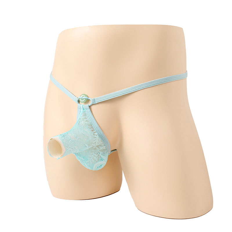 Ribbon Lace Half-Pack Safety Buckle T-Pants