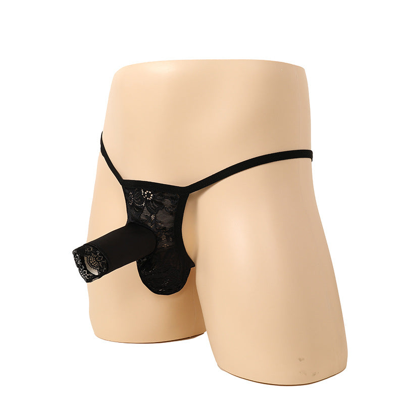 Elastic hollow lace four-corner sexy underwear