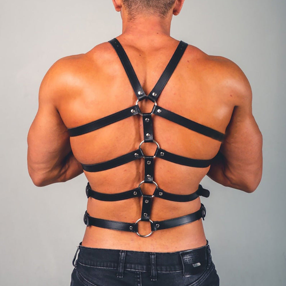 Red Multi-Layer Leather Arm Shoulder Strap