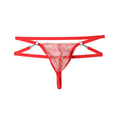White lace passion sexy thong black ring