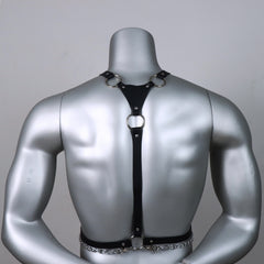 Black Leather Shoulder Strap Chain