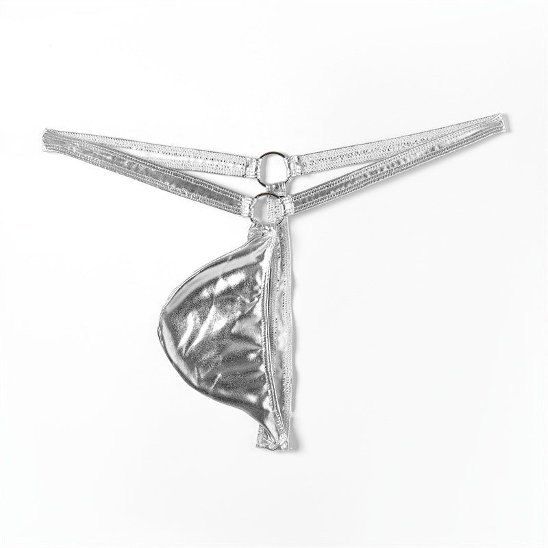 Ring Design Glossy Low Rise Thong