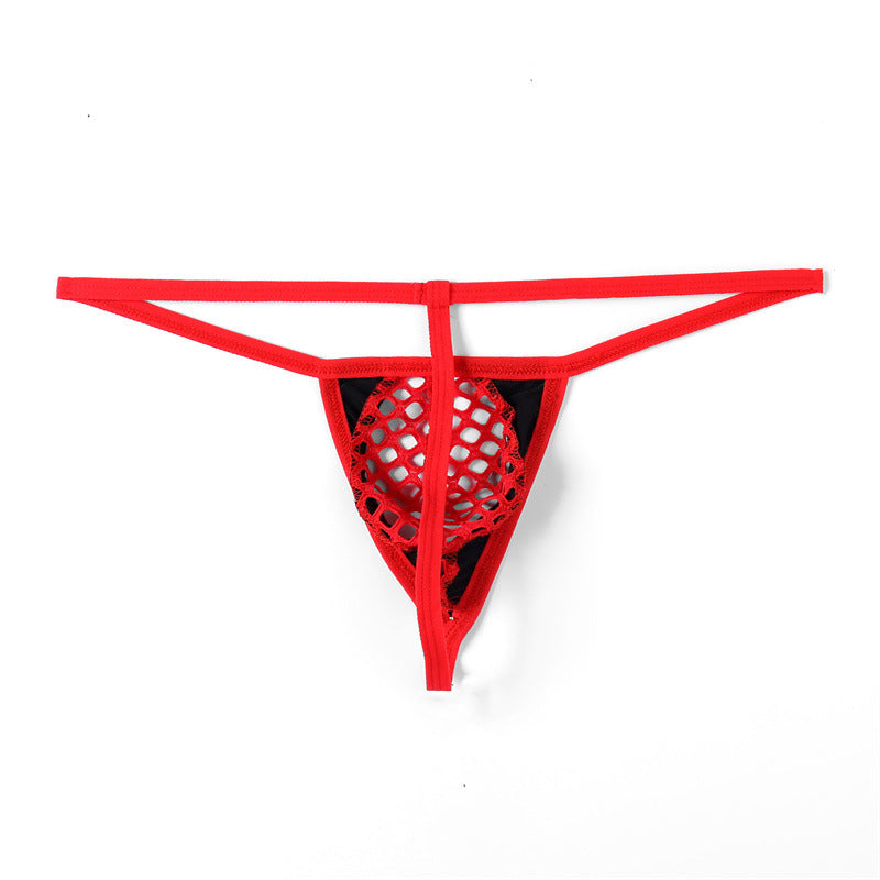 Hollow Mesh Color Breathable Thong