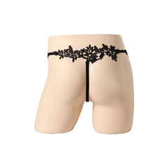 Low Waist Perspective Elastic Butterfly Thong