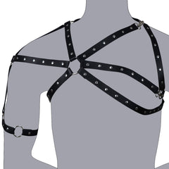 Binding Leather Bondage Belt Shoulder Strap