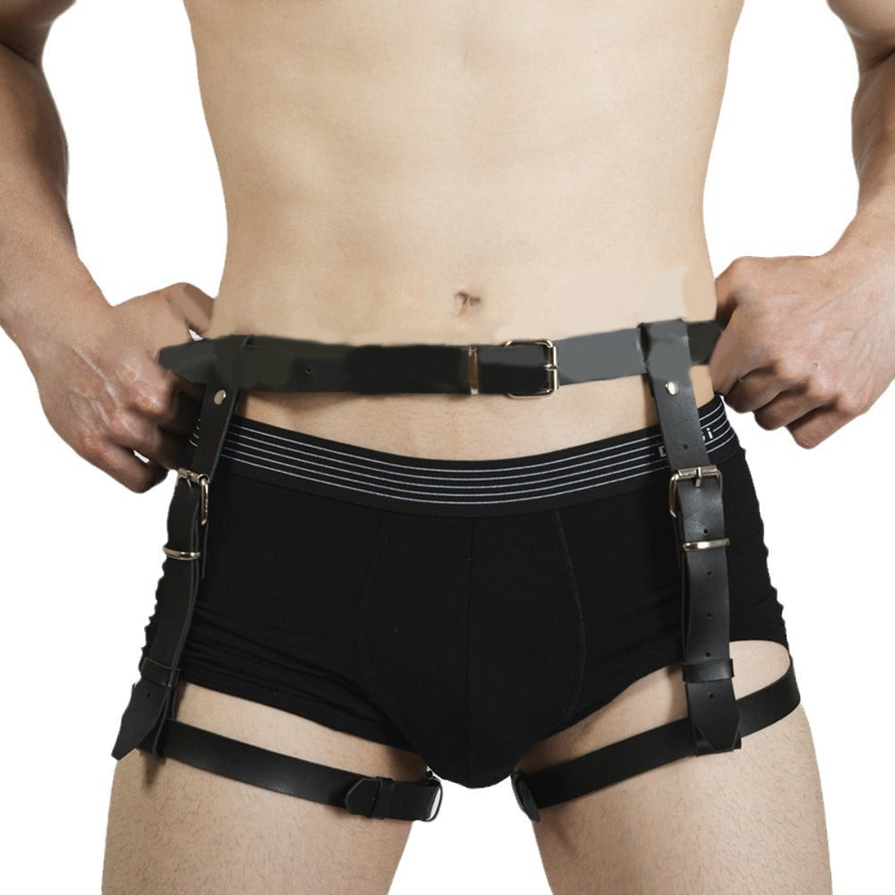 Bondage Leather Leg Restraint Set