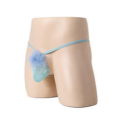 Thong plush temptation feather black
