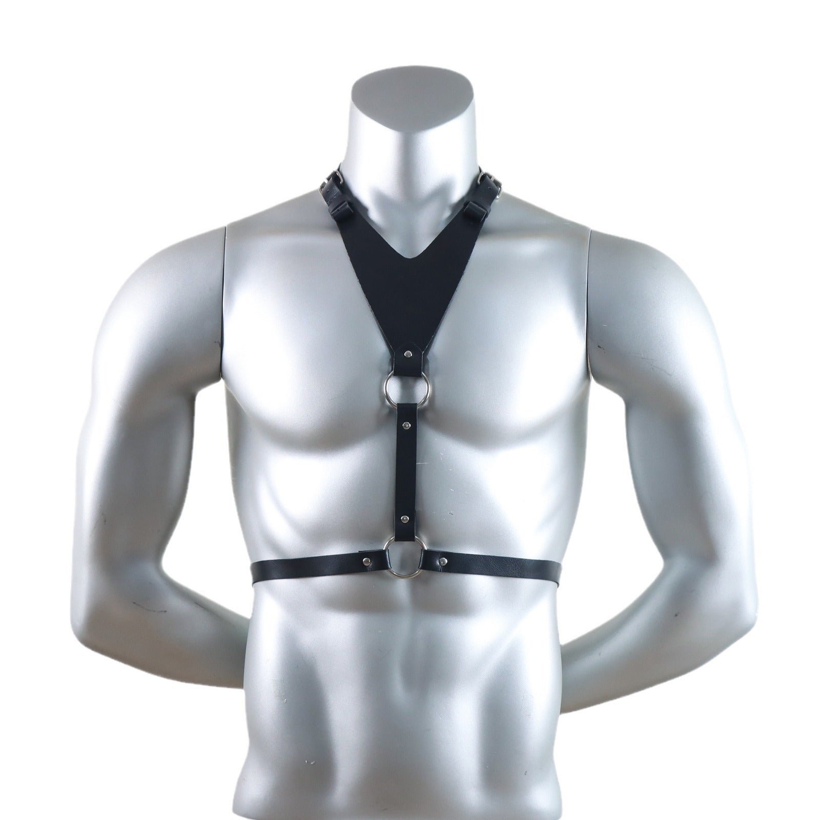 Decorative Leather Binding Chest Strap