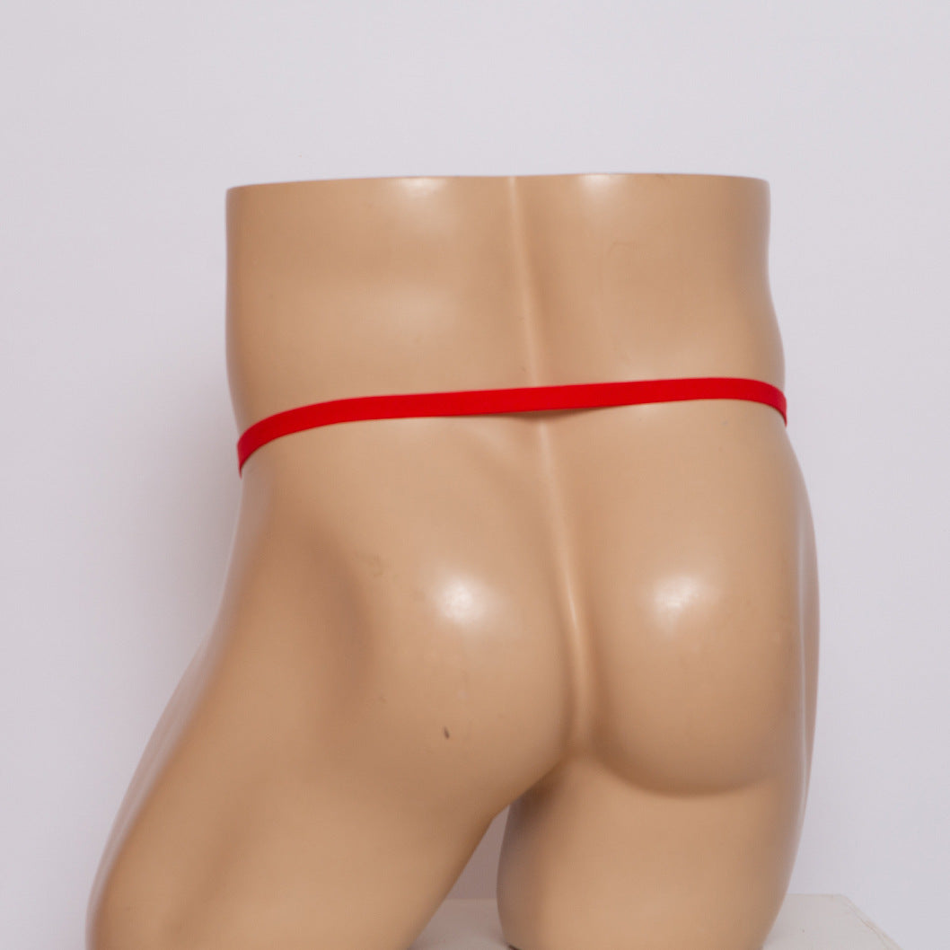 Steel Ring Thin Belt Low Waist T-Pants