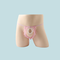 Mesh Bead Chain Hollow Thong