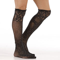 Diamond-Embellished Shinny Stocking