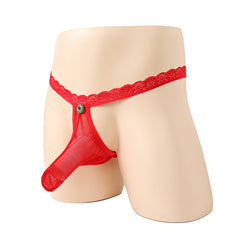 Lace Safety Button Thong Underwear